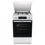Gorenje, 62 L, plotis 50 cm, balta - Dujinė viryklė su elektrine orkaite