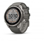 &bdquo;Garmin fenix 9 Pro&ldquo; Solar i&scaron;manusis laikrodis, &bdquo;inReach&ldquo;, 47 mm, titano korpusas su &bdquo;Pebble Grey&ldquo; spalvos silikonine apyranke