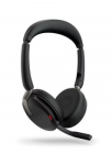 JABRA Evolve2 65 Flex UC Stereo Headset on-ear Bluetooth wireless active noise cancelling USB-C black Optimised for UC