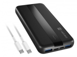 Natec Power Bank | Trevi Slim Q V2 | 10000 mAh | Black