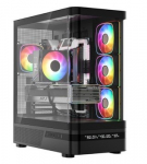 MODECOM kompiuterio korpusas Volcano AQ200 ARGB Midi Juoda