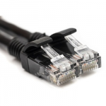 Tinklo Kabelis - Cat5E UTP, Auksu Padengtos Jungtys, 20 m, Juodas
