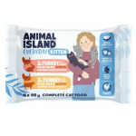 ANIMAL ISLAND Everyday Kitten Turkey with rabbit, Turkey with veal Box - &scaron;lapias kačių maistas - 4x85g