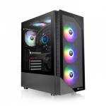 Thermaltake View 200 TG ARGB &bdquo;Midi Tower&ldquo; Juoda