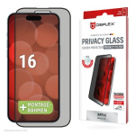 Apple iPhone 16 Privacy Screen Glass Full Cover By Displex Transparent