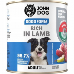 JOHN DOG Good Form Rich in lamb - drėgnas ėdalas &scaron;unims - 800g