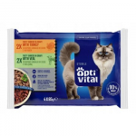 OPTIVITAL Sterile Turkey and veal - &scaron;lapias kačių maistas - 4x85g