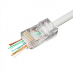 GEMBIRD LC-PTU-01/100 Universal pass-through modular UTP plug 8P8C 100pcs solid and stranded