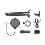 NATEC Genesis microphone Radium 300 studio XLR arm popfilter