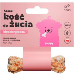 AZANKI Hipoalerginis kaulas i&scaron; elnio odos su triu&scaron;iena ir probiotiku Puppy - skanėstas &scaron;unims - 10 cm