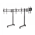 Next Level Racing Floor stand | Tube Freestanding Triple Monitor Stand | Up to 3x43 " | Height adjustment, Tilt | Maximum weight (capacity) 50 kg | Black