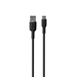 Puro Soft, USB-A / USB-C, 1.5 m, juodas - Laidas