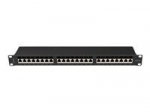 LANBERG patch panel 24 port 1U cat.6A FTP black