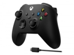 Microsoft XBOX juodas bevielis valdiklis su USB-C laidu, skirtas PC, Xbox One, Android, iOS, Xbox Series S/X