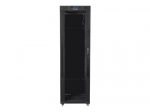 LANBERG free standing rack 19inch cabinet 42U 600x800 glass door LCD flat pack black