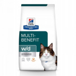 HILL'S PRESCRIPTION DIET Multi-Benefit Feline w/d Sausas kačių maistas Vi&scaron;čiukas 3 kg