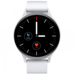 CANYON Badian SW-68, Smartwatch, Realtek 8762CK, 1.28''TFT 240x240px; RAM : 160KB, Lithium-ion polymer battery, 3.7V 190mAh Include, Silver Zinc alloy middle frame + plastic bottom case+ white Silicone strap + silver strap buckle, 44.9x 10.9mm, strap ...