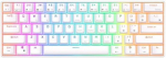 Royal Kludge RK61 klaviatūra | 60%, Hot-swap, Red Switches, US, balta