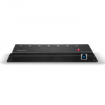 USB Hub - LINDY 7 Prievadų USB 3.0 Metalinis Hub, 5 Gbps, Juodas