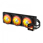 CPU Vandens Au&scaron;intuvas - darkFlash DE360 2.88-Inch IPS Ekranas, 3x 120mm PWM Ventiliatoriai, ARGB Juodas