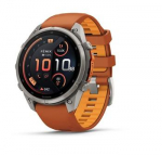 &bdquo;Garmin fenix 9 Pro&ldquo; i&scaron;manusis laikrodis, &bdquo;inReach&ldquo;, 47 mm, titano korpusas su &bdquo;Autumn Orange&ldquo; / &bdquo;Spark Orange&ldquo; spalvos silikonine apyranke