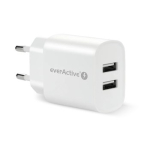 Tinklo įkroviklis EVERACTIVE 2&times; USB 2,4 A, baltas