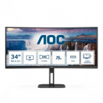 AOC | Curved Monitor | CU34V5C/BK | 34 " | VA | WQHD | 21:9 | 100 Hz | 4 ms | 3440 x 1440 | 300 cd/m&sup2; | HDMI ports quantity 1