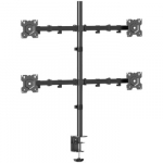 ONKRON Quad Monitor Stand for 13 to 34-Inch LCD LED OLED Screens up to 8 kg, Black