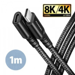 CABLE USB-C EXTENSION 1M/BLACK BUCM32-CF10AB AXAGON