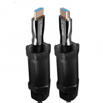HDMi Kabelis - LINDY Apsaugotas Pluo&scaron;tinis Hibridinis HDMI 8K60 Kabelis, 20 m, Juodas