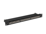 LANBERG patch panel 24 port 1U cat.7 FTP black