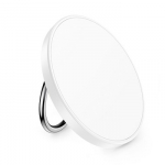 Belaidis įkroviklis CHOETECH, 15W, 2in1, magnetinis, baltas su žiedu