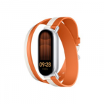 Xiaomi Dual-tone Leather Strap | 140&ndash;180mm | White and Orange | Calf Leather, PU (inside)