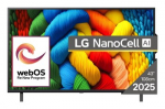 LG NanoCell 43NANO80A3B televizorius 109,2 cm (43") 4K Ultra HD Smart TV &bdquo;Wi-Fi&ldquo; Juoda