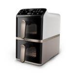 Philips Airfryer, Dual Basket | NA462/80 4000 Series | Capacity 10 L | Power 2750 W | RapidAir | Silk White/Beige