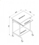 TECHLY Computer Desk Compact 600x450 with shelf white