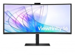 Samsung ViewFinity S6 S65VC S34C652VAU 100Hz lenktas LED monitorius su garsiakalbiais ir internetine kamera, VA bei AMD FreeSync technologijomis | 34 colių | 3440x1440, , 21:9, 110ppi | Reakcijos laikas: 5ms (GtG) | Peržiūros kampas: 178&deg;/​178&deg; | Jun ...