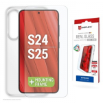 Samsung Galaxy S25/S24 Real Screen Glass + Case By Displex Transparent