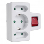 Plug 1x16A 2x2.5A Schuko MCE215
