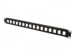 DIGITUS Patch Panel 16port modular 1HE unshielded black RAL9005
