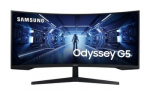 Samsung Odyssey G5 G55T (2023) C34G55TWWP 165Hz lenktas LED GAMING monitorius su VA ir AMD FreeSync Premium technologijomis | 34 colių | UWQHD (3440x1440, 21:9, 110ppi) | Reakcijos laikas: 1ms (MPRT) | 178&deg;/​178&deg; | Jungtys: HDMI, DisplayPort, 3.5mm | ...