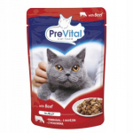 PREVITAL Beef in jelly - &scaron;lapias kačių maistas - 100g