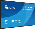 IIYAMA LH4364UHS-B1AG 43Inch UHD 3840x2160 panel VA DLED 500cd/m2 Landscape and Portrait Speakers 2x 10W 2x HDMIx 1x USB-C