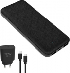 Platinet power bank + USB charger 10000mAh Kit PMPB10SETB, black