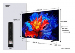 TCL P8K 98P8K televizorius 2,49 m (98") 4K Ultra HD Smart TV &bdquo;Wi-Fi&ldquo; Metalinis 450 cd/m&sup2;