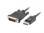 LANBERG CA-DPDV-10CU-0010-BK cable Displayport M V1.2->DVI-D M 24+1 1m Black DUAL LINK