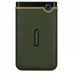 TRANSCEND 2TB StoreJet 25M3G USB 3.1 2.5 Rubber Case Anti-Shock Military Green Slim