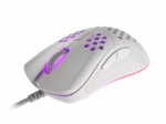 Testuota Genesis Krypton 555 balta laidinė žaidimų optinė pelė | 8000 DPI | USB 2.0