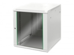 DIGITUS 12U wall mounting cabinet Dynamic Basic 638.40x600x600mm color grey RAL 7035 incl. rear side profile rails
