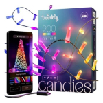 Twinkly Candies 200 Candle-shaped RGB LEDs, USB-C|Green Wire
